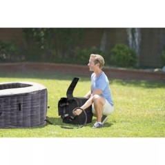 Spa gonflable INTEX - Ardoise - 175 x 175 x 71 cm - 4 places - Carré