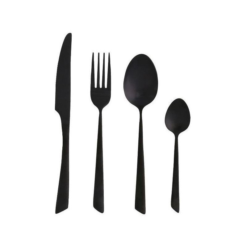 Ménagere - JEAN DUBOST - Delta Black - 16 pieces - 4 personnes