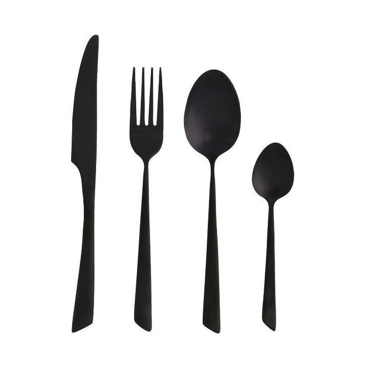Ménagere - JEAN DUBOST - Delta Black - 16 pieces - 4 personnes Ménagere - JEAN DUBOST - Delta Black - 16 pieces - 4 personnes