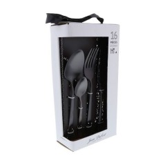Ménagere - JEAN DUBOST - Delta Black - 16 pieces - 4 personnes
