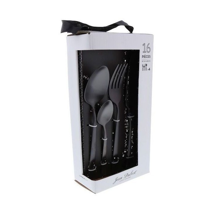 Ménagere - JEAN DUBOST - Delta Black - 16 pieces - 4 personnes Ménagere - JEAN DUBOST - Delta Black - 16 pieces - 4 personnes