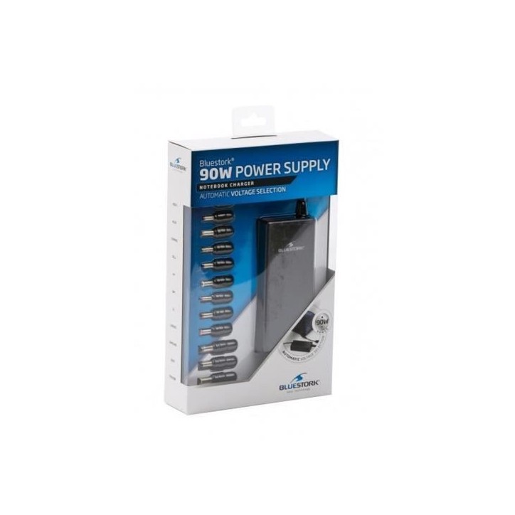 Chargeur - BLUESTORK - Chargeur PC Universel - 90W - 9 Embouts - Universel - Noir Chargeur - BLUESTORK - Chargeur PC Universel - 90W - 9 Embouts - Universel - Noir