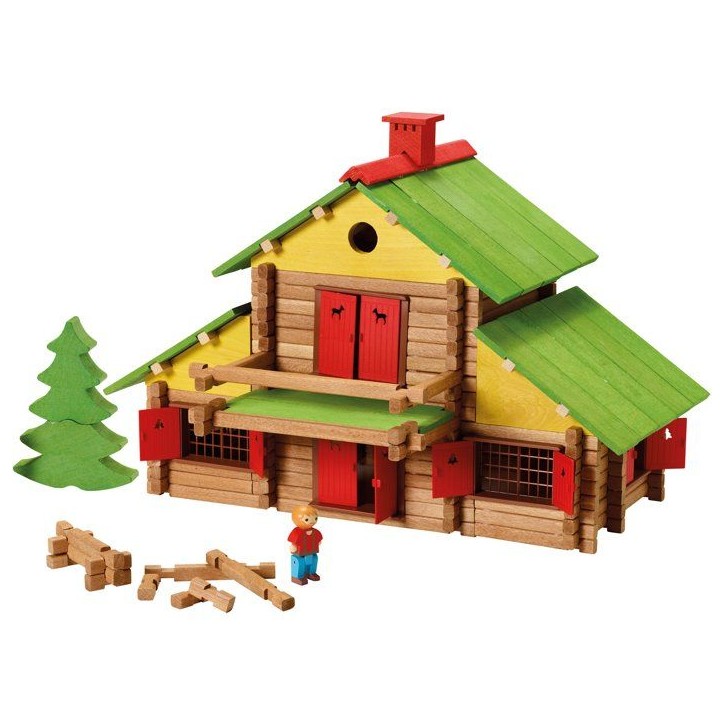 JEUJURA - Construction en bois - Mon chalet en bois - Maxi coffret - 330 pieces - Des 5 ans JEUJURA - Construction en bois - Mon chalet en bois - Maxi coffret - 330 pieces - Des 5 ans