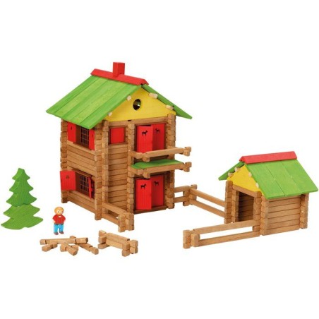 JEUJURA - Construction en bois - Mon chalet en bois - Maxi coffret - 330 pieces - Des 5 ans