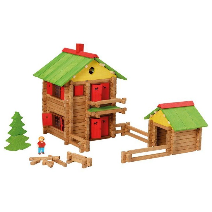 JEUJURA - Construction en bois - Mon chalet en bois - Maxi coffret - 330 pieces - Des 5 ans JEUJURA - Construction en bois - Mon chalet en bois - Maxi coffret - 330 pieces - Des 5 ans