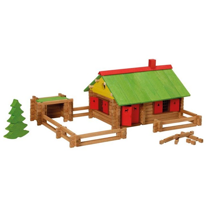 JEUJURA - Construction en bois - Mon chalet en bois - Maxi coffret - 330 pieces - Des 5 ans JEUJURA - Construction en bois - Mon chalet en bois - Maxi coffret - 330 pieces - Des 5 ans