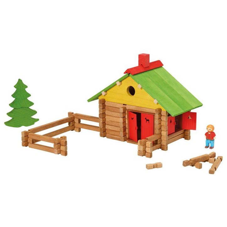 JEUJURA - Construction en bois - Mon chalet en bois - Maxi coffret - 330 pieces - Des 5 ans JEUJURA - Construction en bois - Mon chalet en bois - Maxi coffret - 330 pieces - Des 5 ans