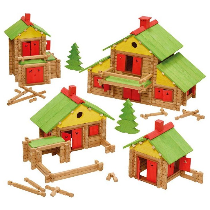 JEUJURA - Construction en bois - Mon chalet en bois - Maxi coffret - 330 pieces - Des 5 ans JEUJURA - Construction en bois - Mon chalet en bois - Maxi coffret - 330 pieces - Des 5 ans