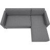 Canapé d'angle fixe 4 places BOB - Tissu anthracite - Réversible - L