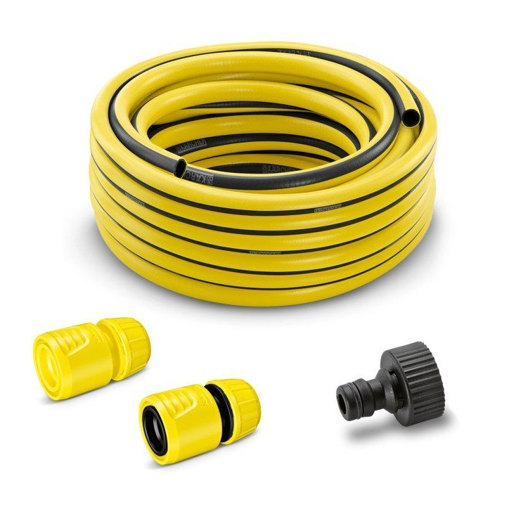 Kit de tuyau pour Nettoyeur haute pression KARCHER - Tuyau 10 m + nez de robinet + 2 raccords de tuyau (dont 1 Aqua Stop) Kit de tuyau pour Nettoyeur haute pression KARCHER - Tuyau 10 m + nez de robinet + 2 raccords de tuyau (dont 1 Aqua Stop)