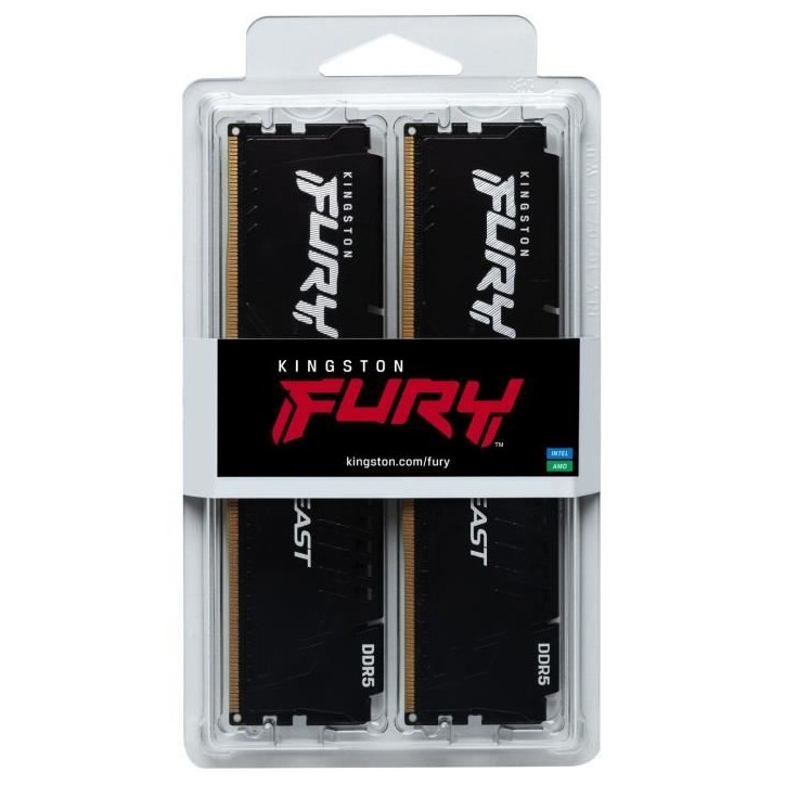 Mémoire DDR5 - KINGSTON - FURY Beast EXPO - 32 Go (2 x 16 Go) - 6000 Mhz - CL30 Mémoire DDR5 - KINGSTON - FURY Beast EXPO - 32 Go (2 x 16 Go) - 6000 Mhz - CL30