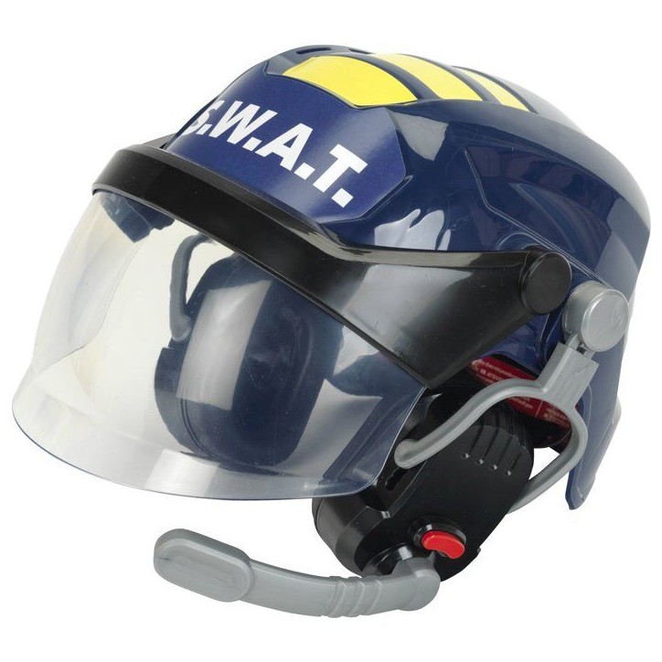 Casque S.W.A.T - KLEIN - 8809 - Visiere escamotable, écouteurs et micros factices - Déguisement policier - Des 3 ans Casque S.W.A.T - KLEIN - 8809 - Visiere escamotable, écouteurs et micros factices - Déguisement policier - Des 3 ans