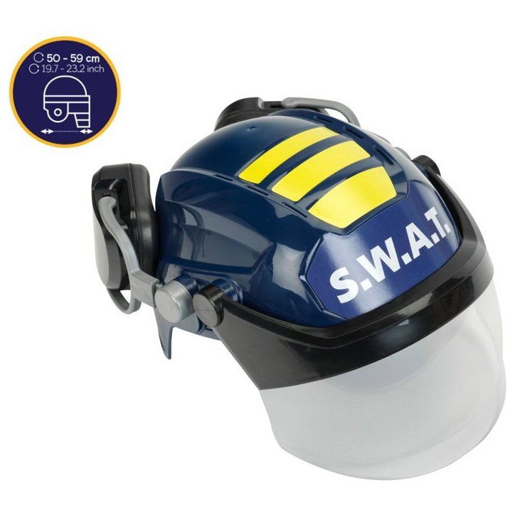 Casque S.W.A.T - KLEIN - 8809 - Visiere escamotable, écouteurs et micros factices - Déguisement policier - Des 3 ans Casque S.W.A.T - KLEIN - 8809 - Visiere escamotable, écouteurs et micros factices - Déguisement policier - Des 3 ans