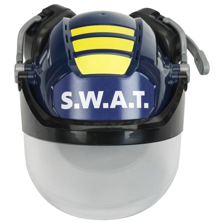 Casque S.W.A.T - KLEIN - 8809 - Visiere escamotable, écouteurs et micros factices - Déguisement policier - Des 3 ans Casque S.W.A.T - KLEIN - 8809 - Visiere escamotable, écouteurs et micros factices - Déguisement policier - Des 3 ans