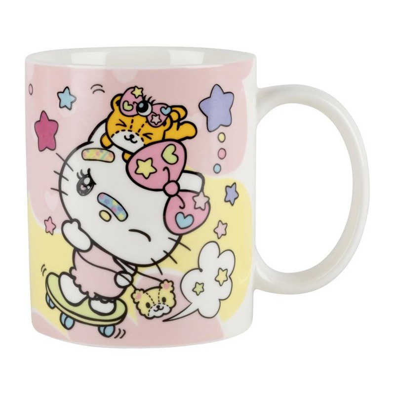 Tasse en céramique - Konix - Hello Kitty - 320 ml - Motif skateboard