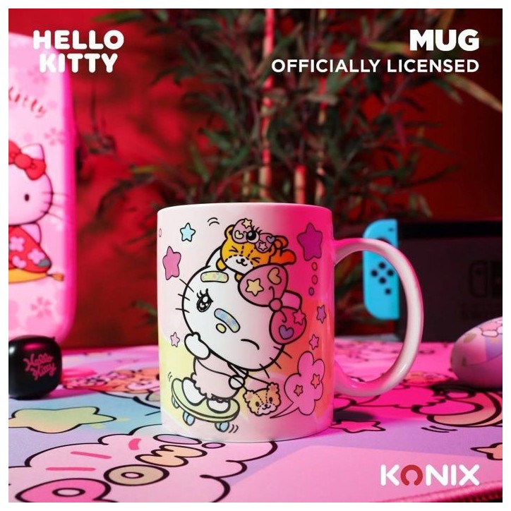 Tasse en céramique - Konix - Hello Kitty - 320 ml - Motif skateboard Tasse en céramique - Konix - Hello Kitty - 320 ml - Motif skateboard