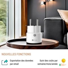 Mini prise intelligente - KONYKS - Priska Max Black FR - Wi-Fi+BT - 16