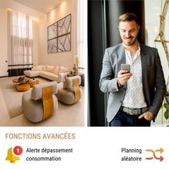 Mini prise intelligente - KONYKS - Priska Max Black FR - Wi-Fi+BT - 16