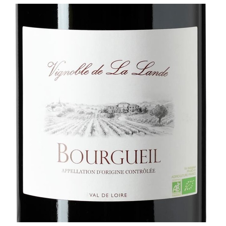 Vignoble de la Lande 2019 Bourgueil - Vin rouge du Val de Loire - Bio