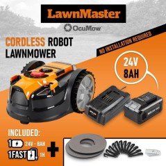 Robot tondeuse - Lawnmaster - VBRM16MAX - 24 V - 16 cm - 8 Ah - Sans fil périmétrique