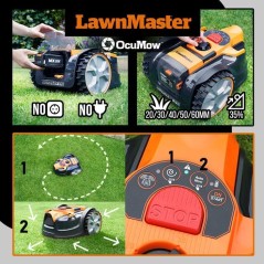 Robot tondeuse - Lawnmaster - VBRM16MAX - 24 V - 16 cm - 8 Ah - Sans f