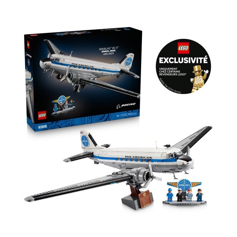 LEGO Icons 11378 - Exclu Cdiscount - Avion de Ligne Douglas DC-3 de la