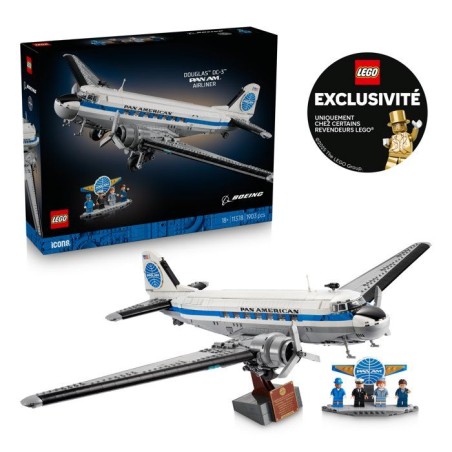 LEGO Icons 11378 - Exclu Cdiscount - Avion de Ligne Douglas DC-3 de la