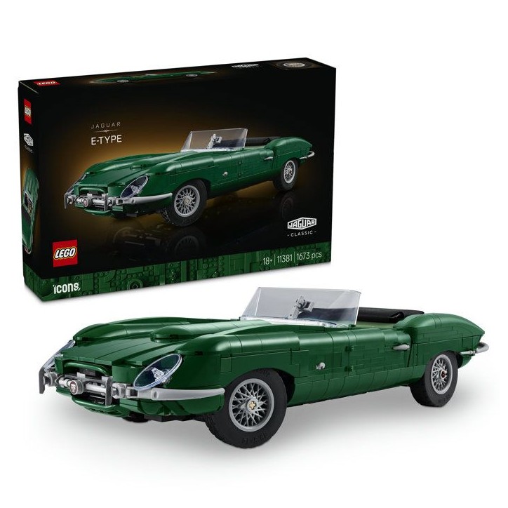 LEGO Icons 11381 - Jaguar E-Type - Set de Construction pour Adulte - Maquette de Voiture LEGO Icons 11381 - Jaguar E-Type - Set de Construction pour Adulte - Maquette de Voiture