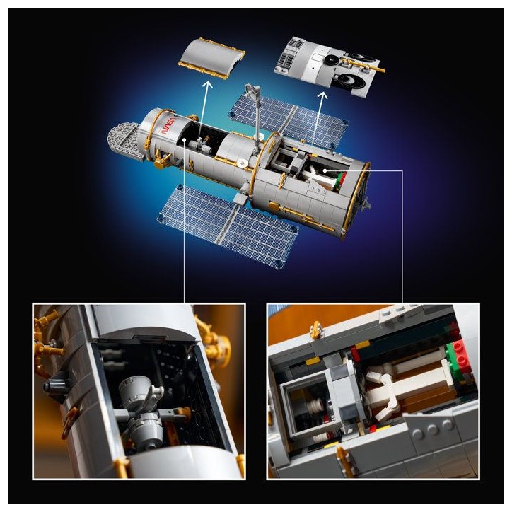LEGO Icons 11382 - Le Télescope Spatial Hubble - Set de Construction Adulte DIY - Cadeau LEGO Icons 11382 - Le Télescope Spatial Hubble - Set de Construction Adulte DIY - Cadeau