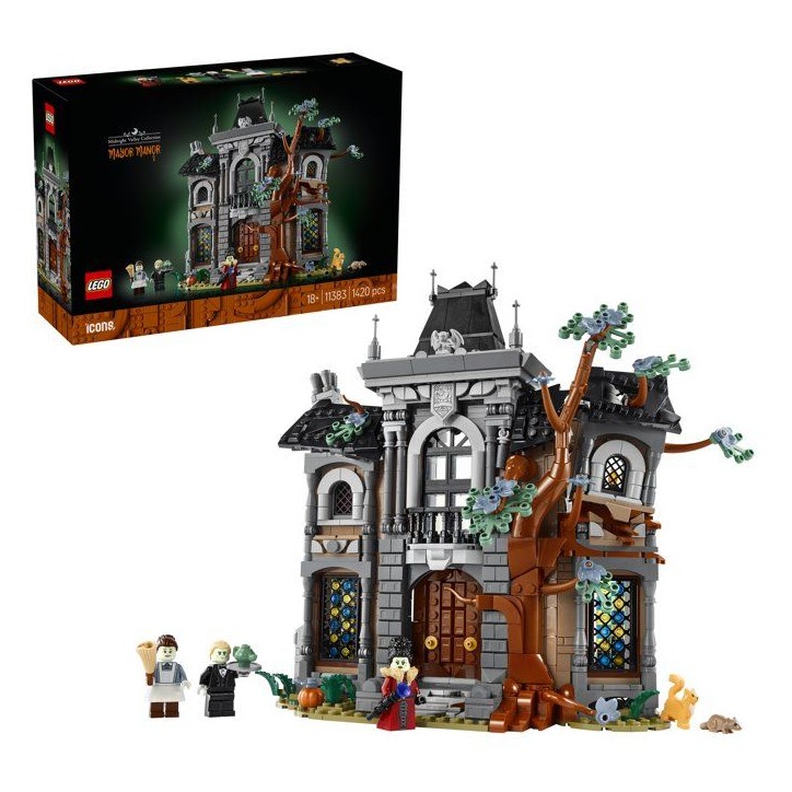 LEGO Icons 11383 Le Manoir du Maire - Maquette 3D pour Adulte - Set Décoration avec Intérieur Gothique & 3 Minifigurines