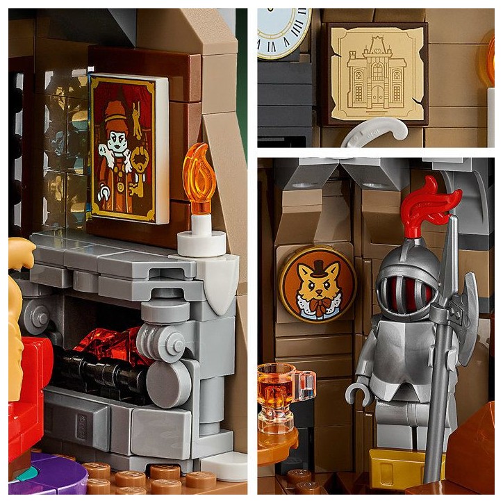 LEGO Icons 11383 Le Manoir du Maire - Maquette 3D pour Adulte - Set Décoration avec Intérieur Gothique & 3 Minifigurines
