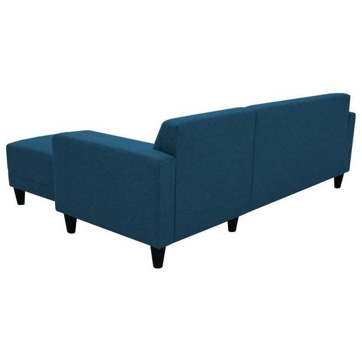Canapé d'angle fixe 4 places BOB - Tissu marine - Réversible - L 197 x P 117 x H 65 cm Canapé d'angle fixe 4 places BOB - Tissu marine - Réversible - L 197 x P 117 x H 65 cm