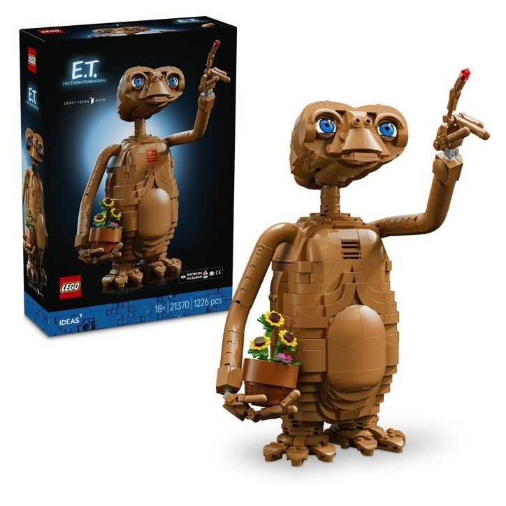 LEGO Set de construction LEGO Ideas - 21370 - E.T. l'Extra-Terrestre, figurine articulée 30 cm - Des 18 ans