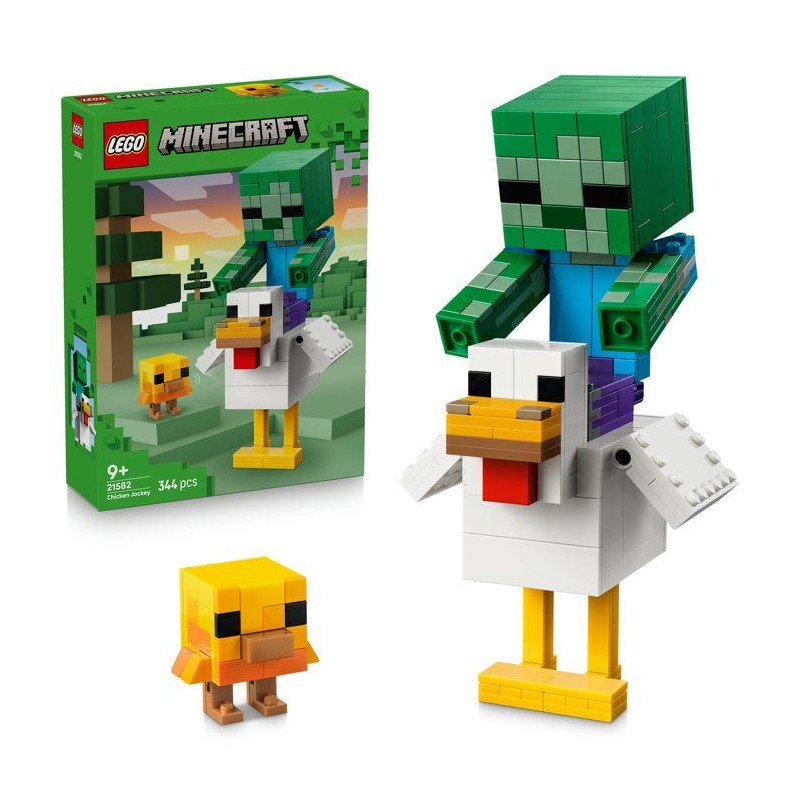 LEGO Minecraft 21582 Poule Chevauchée - Jeu de Construction pour Gar