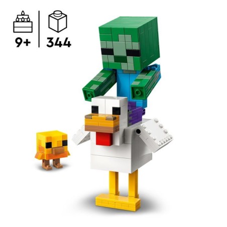 LEGO Minecraft 21582 Poule Chevauchée - Jeu de Construction pour Garçon ou Fille des 9 ans