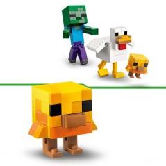 LEGO Minecraft 21582 Poule Chevauchée - Jeu de Construction pour Gar