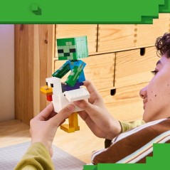 LEGO Minecraft 21582 Poule Chevauchée - Jeu de Construction pour Gar