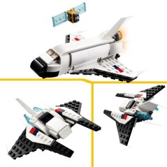 LEGO Creator 3-en-1 31134 La Navette Spatiale, Jouet Figurine Astronau