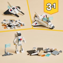 LEGO Creator 3-en-1 31134 La Navette Spatiale, Jouet Figurine Astronau