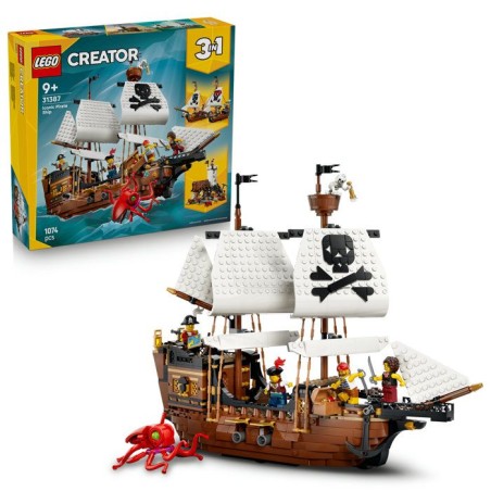 LEGO Creator 3-en-1 31387 Bateau Pirate Mythique - Jeu de Construction