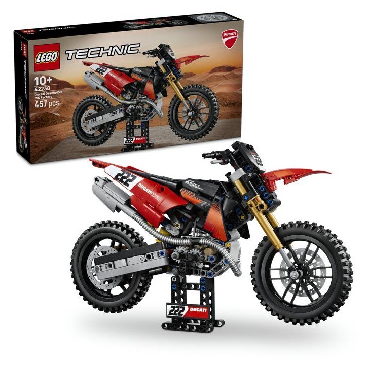 LEGO Moto Technic a construire - 42238 - Ducati Desmo450 MX Factory, moto de motocross officielle - Des 10 ans