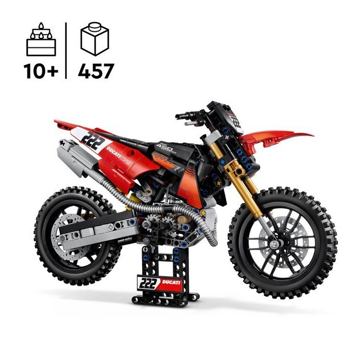 LEGO Moto Technic a construire - 42238 - Ducati Desmo450 MX Factory, moto de motocross officielle - Des 10 ans