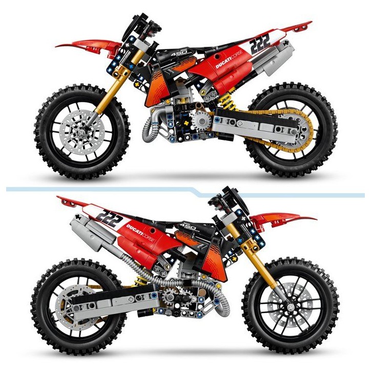 LEGO Moto Technic a construire - 42238 - Ducati Desmo450 MX Factory, moto de motocross officielle - Des 10 ans