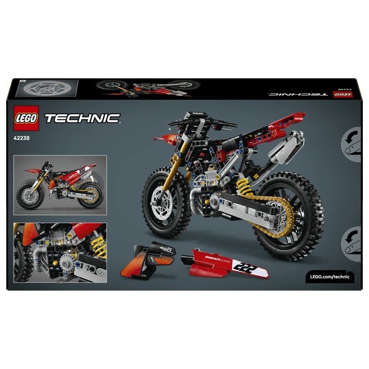LEGO Moto Technic a construire - 42238 - Ducati Desmo450 MX Factory, moto de motocross officielle - Des 10 ans