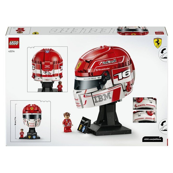 LEGO Editions 43014 Scuderia Ferrari HP Casque de Charles Leclerc - Maquette Produit F1 LEGO Editions 43014 Scuderia Ferrari HP Casque de Charles Leclerc - Maquette Produit F1