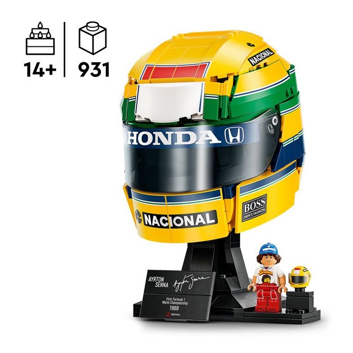 LEGO Editions 43024 Casque d'Ayrton Senna - Maquette Produit F1 - A partir de 14 ans