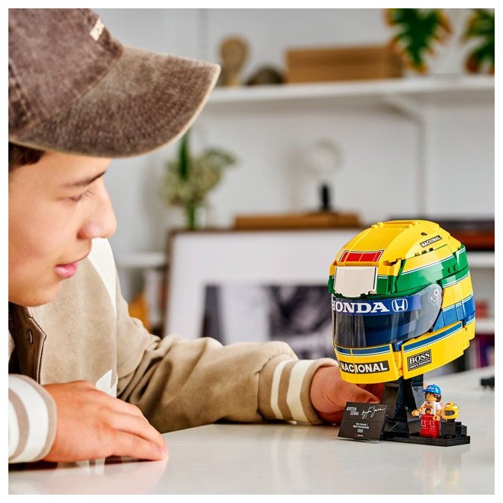 LEGO Editions 43024 Casque d'Ayrton Senna - Maquette Produit F1 - A partir de 14 ans
