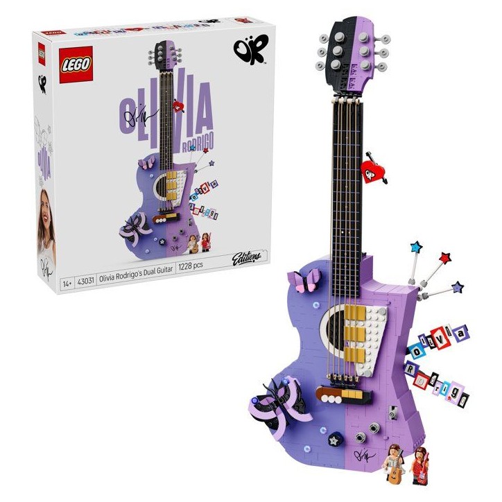 LEGO Set de construction LEGO Editions - 43031 - Double guitare Olivia Rodrigo, décoration musicale a exposer - Des 14 ans