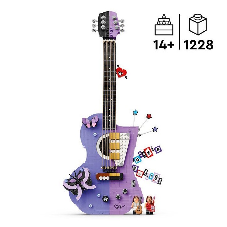 LEGO Set de construction LEGO Editions - 43031 - Double guitare Olivia Rodrigo, décoration musicale a exposer - Des 14 ans
