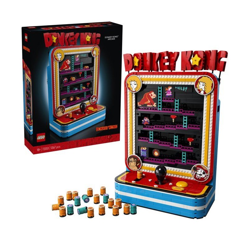 LEGO Donkey Kong Jeu d'Arcade Donkey Kong - Set pour Adulte - Maquette